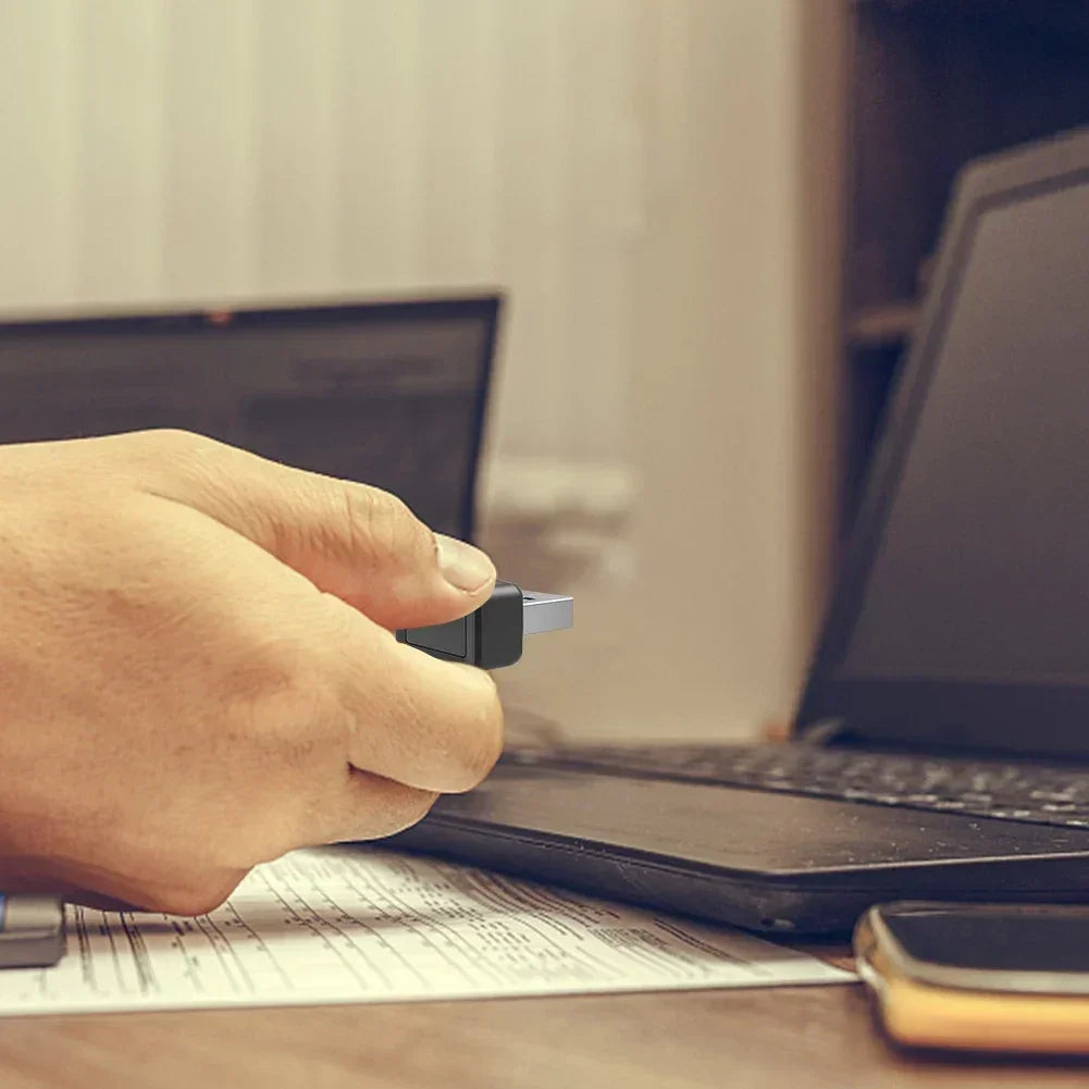 USB Fingerprint Key Windows Compatible Biometric Scanner for Password Free Login Ideal for PC Security