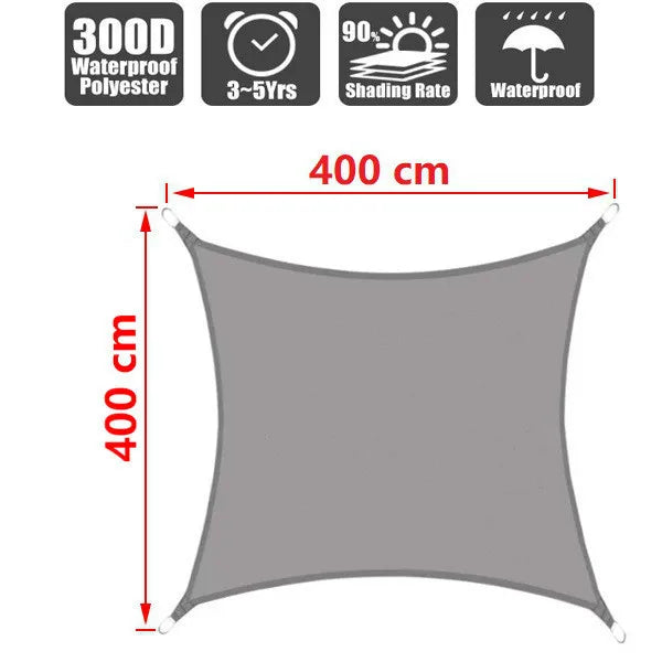 Outdoor Awnings Waterproof Sun Shade Sail Garden Canopi For Terrace Car Canvas Awning Rectangle Pool Sun-Shelter Sunshade Sail