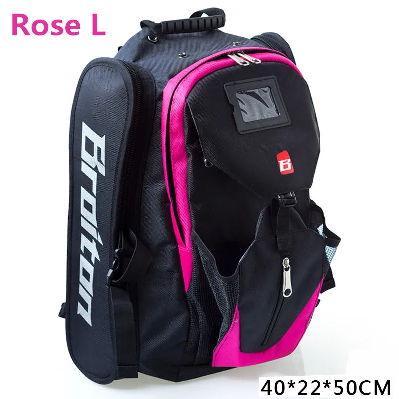 Professional Skate Backpack Inline Speed Skate Bag Black Blue Rose S L Roller Skating Bag for 3X110mm 4X100mm 4X110mm Wheel Room