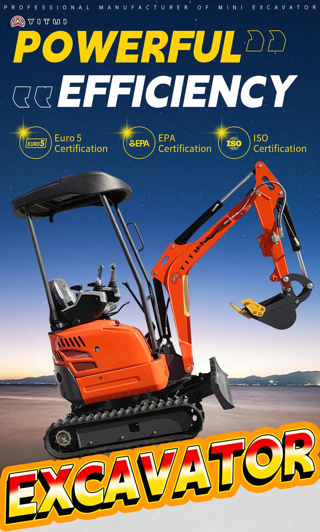 The Latest Fast Delivery Euro 5 Mini Excavator 2.0 Tons Kubota Engine Excavator Manufacturer Customized Mini Excavator