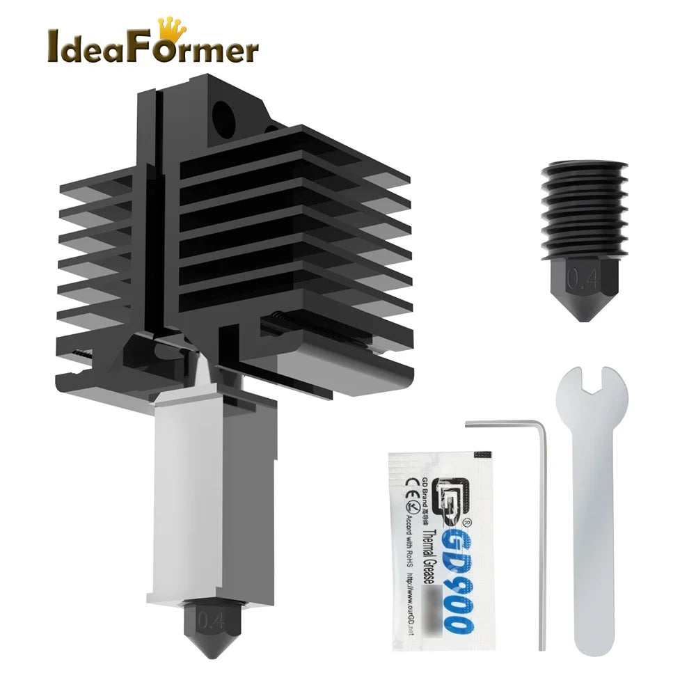 Upgrade Hotend Kit for Bambu Labs P1S/P1P &X1C 3D Printer Hot End Combo Plated Heat Block 3D Extrusion Hardened Steel Nozzle