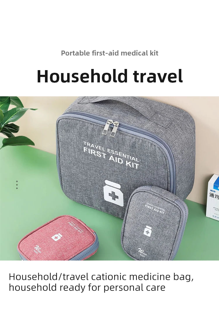 Large-Capacity Portable Family First Aid Kit,Layered Medicine Storage Bag for Household, Outdoor Activities & Travel Needs