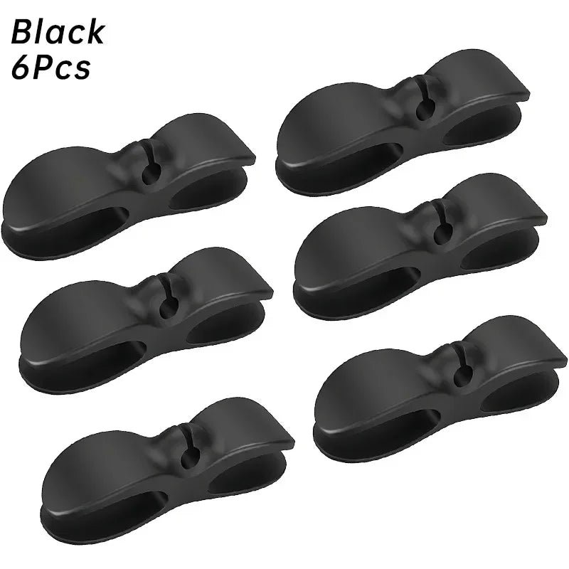 Shelf Silicone Cable Winder Home Bracket Clip Kitchen Organizer Coffee Machine Air Fryer Hook Tool 3/6Pcs Storage Organization