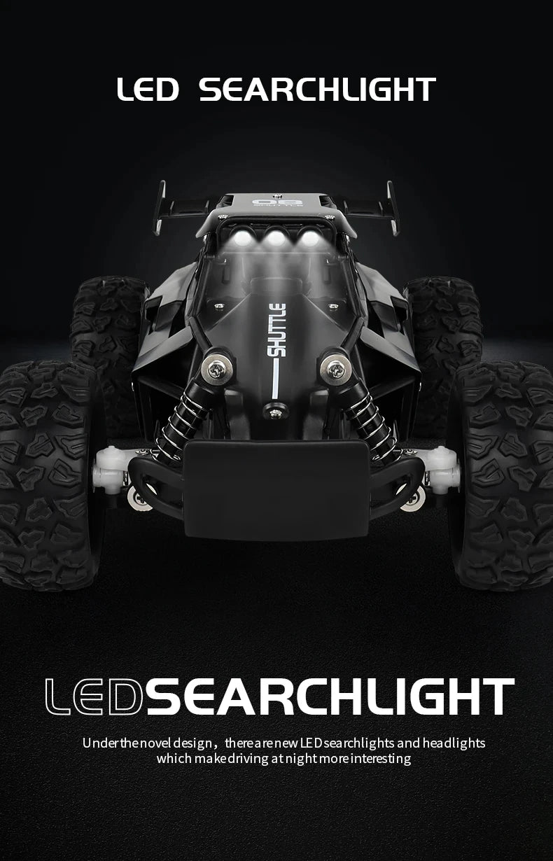 Oike Remote Control Car RC Drift Racing Vehicle Off Road Alloy 2.4G Radio High-Speed Trucks With LED Light Climbing Gift Kid Toy