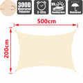 Outdoor Awnings Waterproof Sun Shade Sail Garden Canopi For Terrace Car Canvas Awning Rectangle Pool Sun-Shelter Sunshade Sail