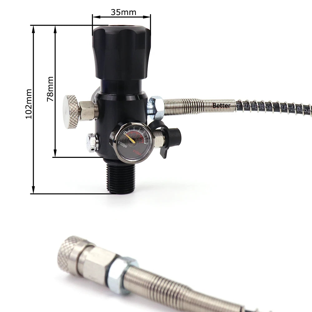 High Pressure Air Tank Charging Valve 300Bar Filling Station Cylinder Refill Adapter With M18x1.5 Or 5/8-18UNF Thread