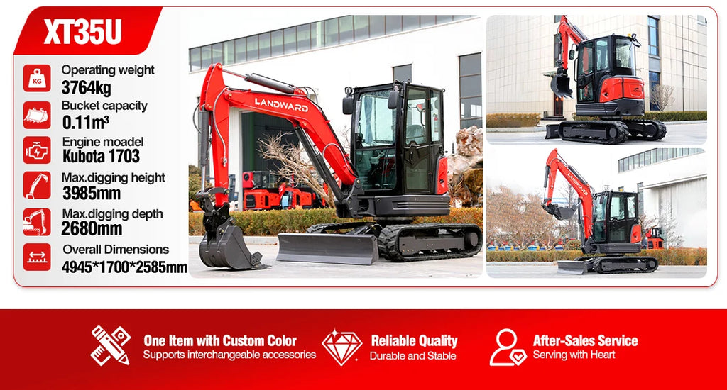 New 2.5 Ton Mini Excavator Agriculture Excavators XT25U Optional Diesel Engine Customize Euro 5 Hydraulic Crawler Mini Excavator