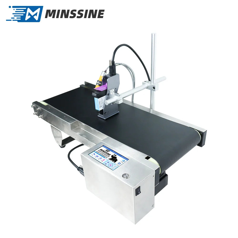 Conveyor Printer Integrated Machine 2 In 1 Using 600DPI Exp Mfg Date Coding Machine Smart TIJ Inline Printer