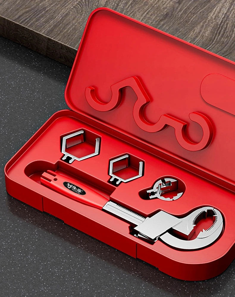 Universal Adjustable Wrench - Perfect for Faucet & Sink Repairs, Bathroom Maintenance, and Pipe Work