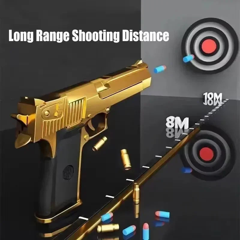 QE1 Ducational Toy Gun Shell Ejecting Toy Foam Soft Bullet Blaster For Kids Boys Adults Airsoft Pistol Children Birthday GiftM