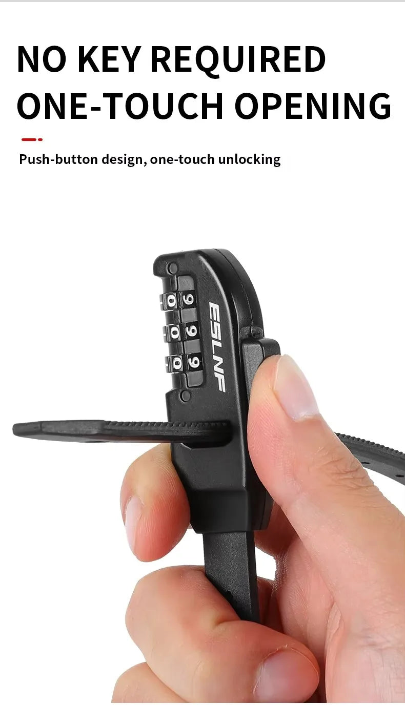 Bicycle Cable Tie Lock Anti-Theft Lock Road Bike Mountain Bike Bicycle Combination Lock Electric Bike Bicycle Helmet Combination