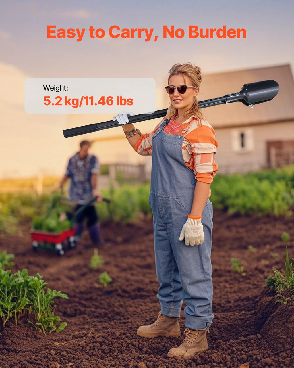 VEVOR Post Hole Digger Heavy Duty Post Hole Digger Manual Hole Digger with Scale Markings Post Hole Digger for Digging Gardening