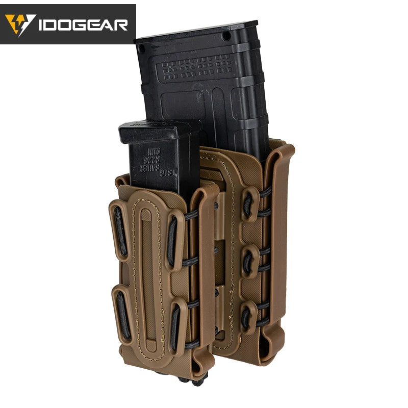 IDOGEAR Molle Pistol Mag Magazine Pouch Set Holster Fastmag Belt Clip Plastic Molle Pouch Shell Mag Set
