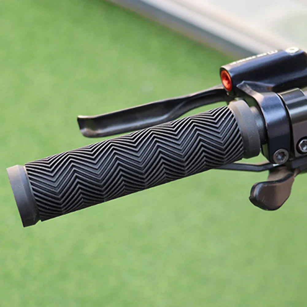 100mm 130mm Rubber Grips Bicycle Grip Bike Handlebar Grips MTB Mountain Bicycle Scooter Black Grip Suitable Diameter 22.2-25.4mm