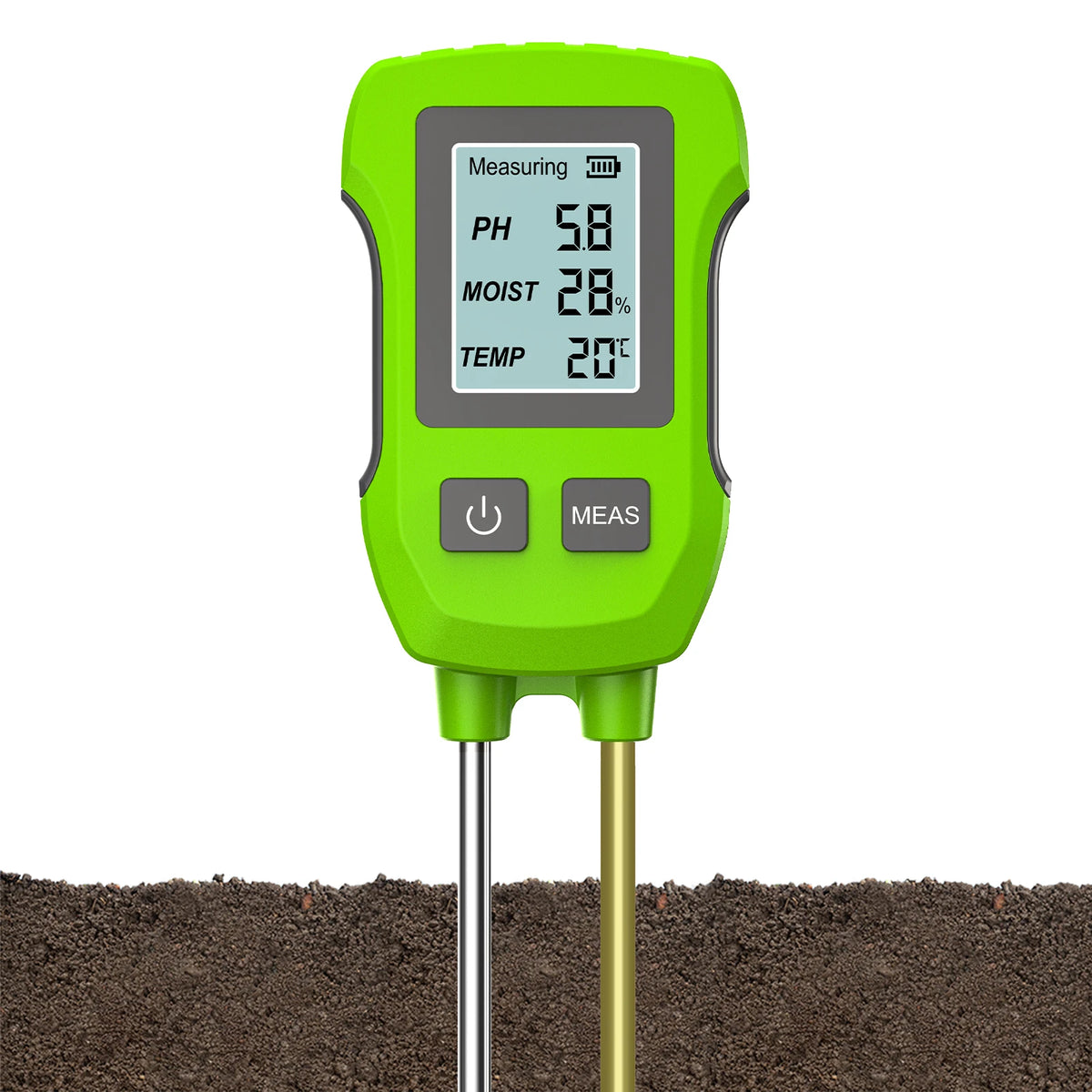 3 in 1 Digital LCD Soil Tester PH/Moisture/Temperature High Accuracy Soil Meter with Backlight for House Plants Garden Lawn Farm