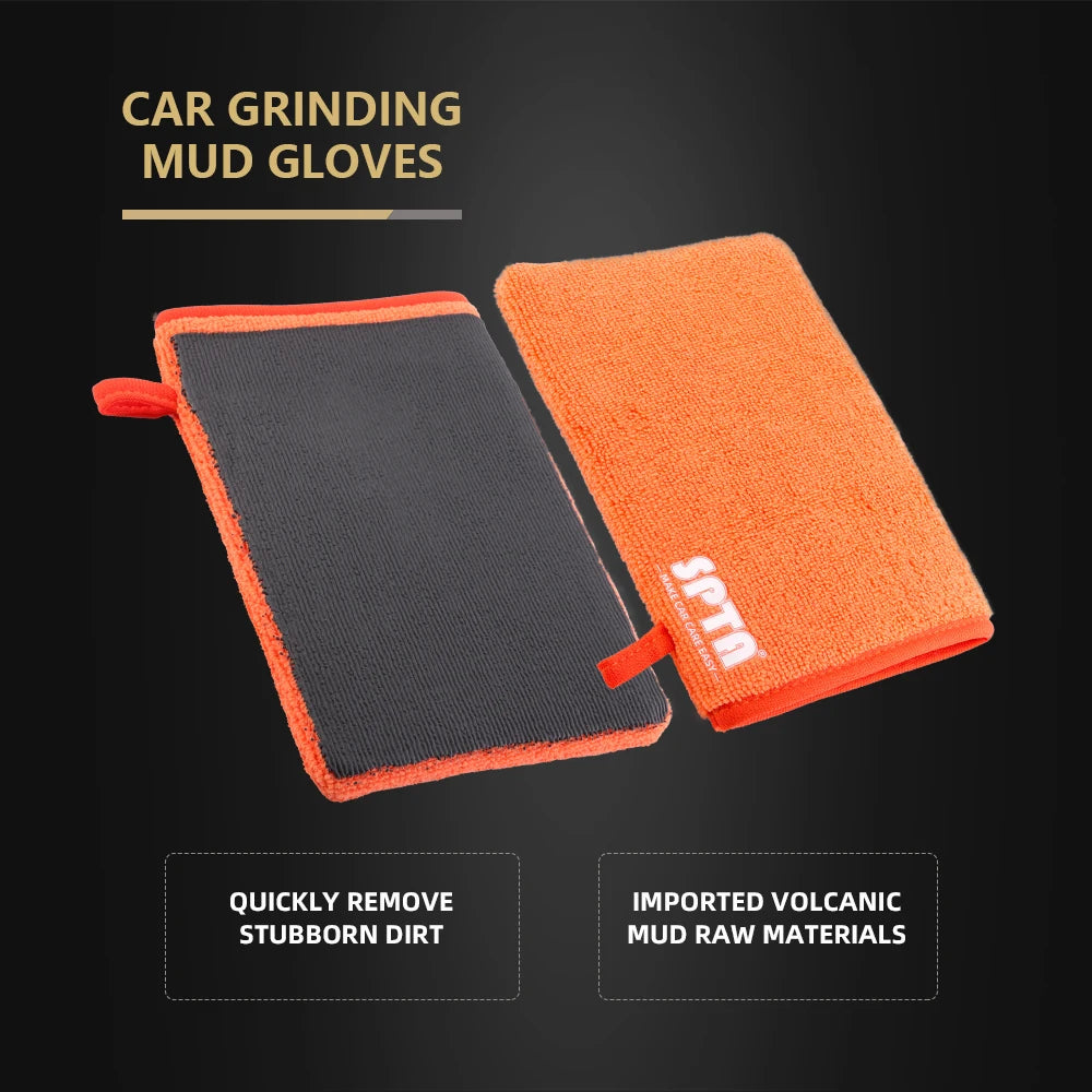 SPTA Clay Bar Mitt Glove Detailing Cleaning Towel Cloth Clay Mitt Detailing Mitt Removal of Surface Bonded Micro Contaminant