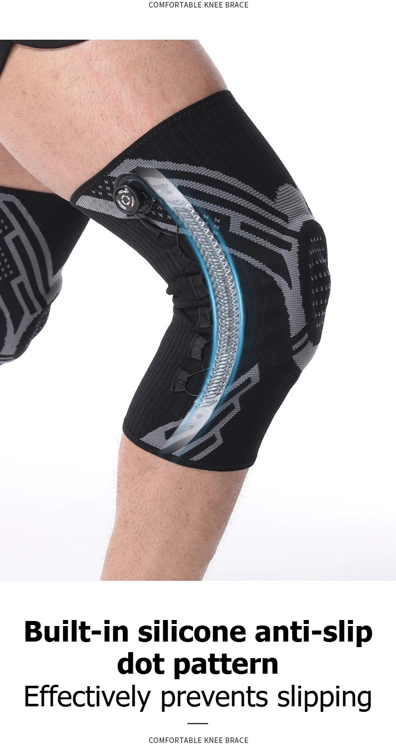 Adjustable Knob Knee Support Professional Sports Knee Brace for Basketball Football Running Badminton Fitness