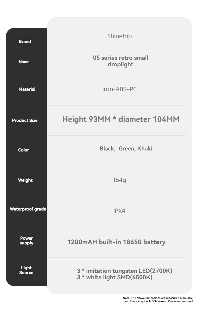 USB Rechargeable LED Camping Lantern Small Drop Light - Portable Campsite Atmosphere Lamp for Hanging Tent & Outdoor Activities