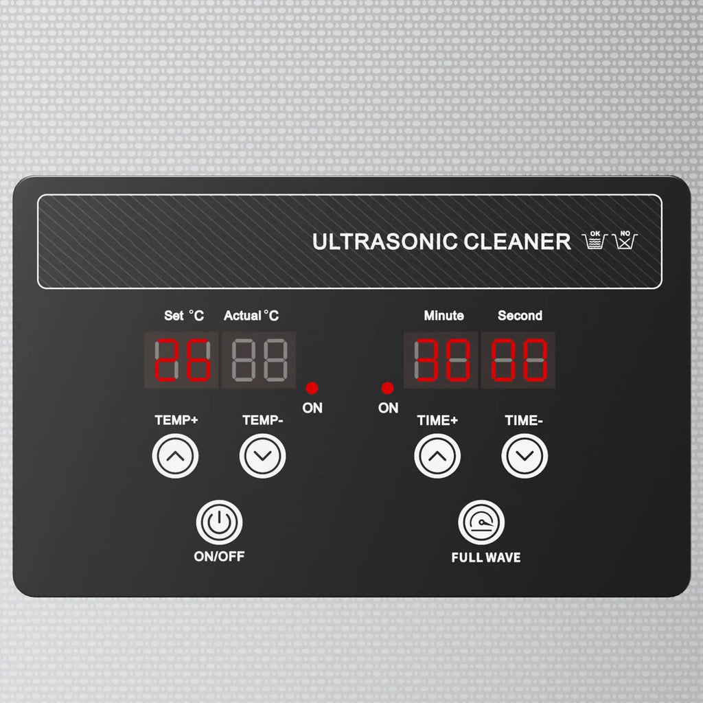 "6L Digital Stainless Steel Ultrasonic Cleaner with 120W Power & USB Connectivity for Car Cleaning"
