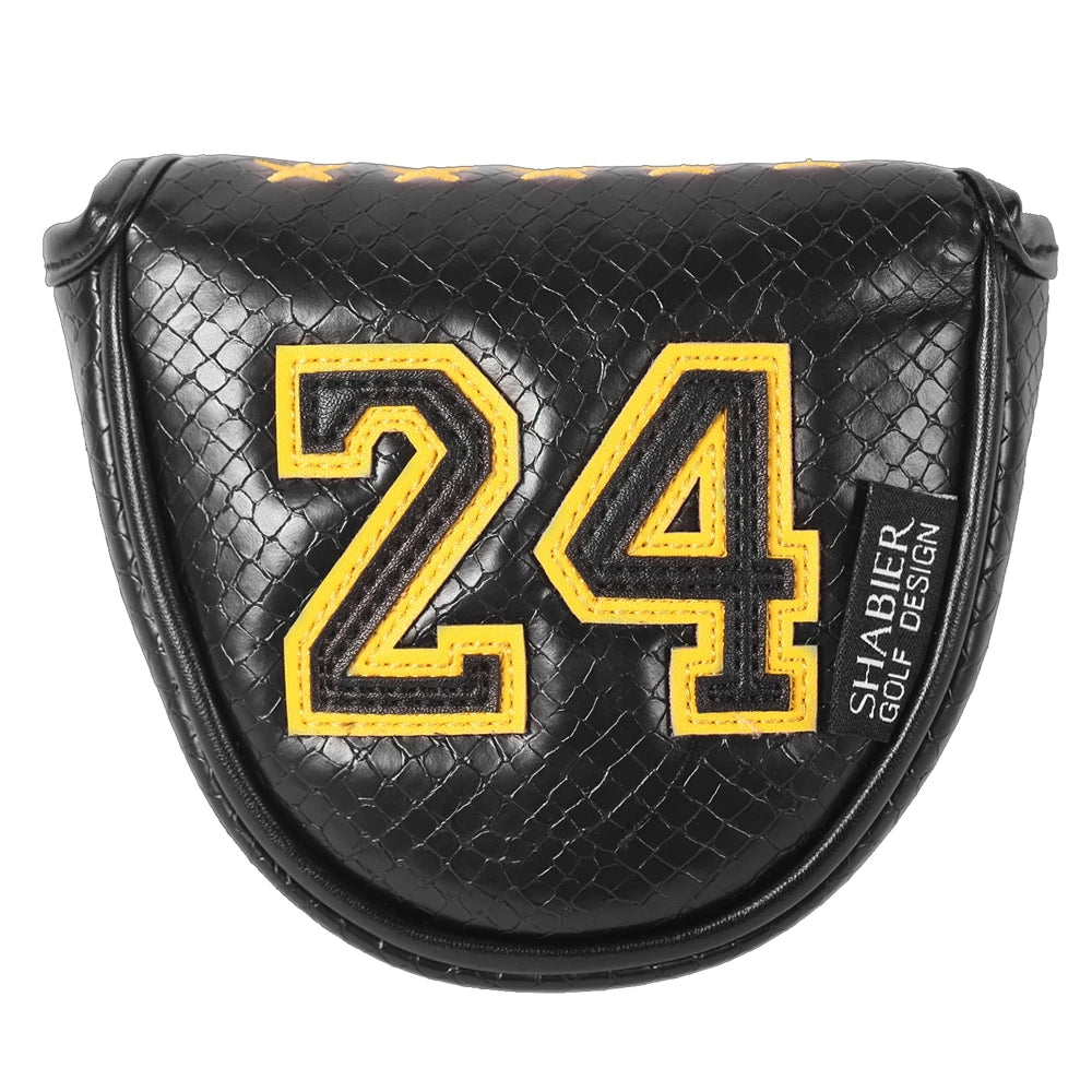 Black PU Leather Magnetic Closure BBQ Design Golf Mallet Putter Headcover Covers