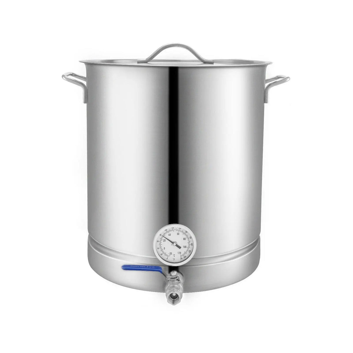 16 GALLON Tri Ply Bottom Stainless Steel Kettle Home Brewing Supplies with Lid Brewing Pot for Beer & Wine Includes Ha
