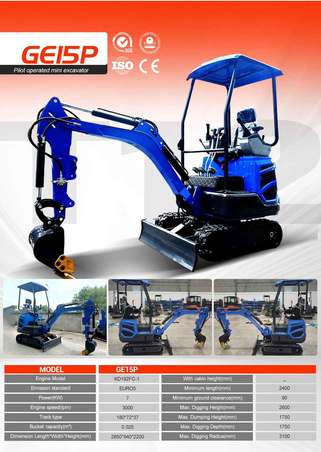 Wholesale Mini Excavators1.8 Ton Fast Delivery Multifunctional Mini Digger Machine Customize EPA Engine Small Excavator Digger