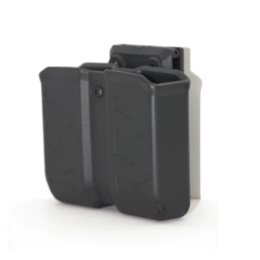 9mm Double Magazine Pouch Hunting 45acp Stack For Pistol Airsoft 1.5-2.5inch Tactical Belt Universal Adjustable Bag for Shooting