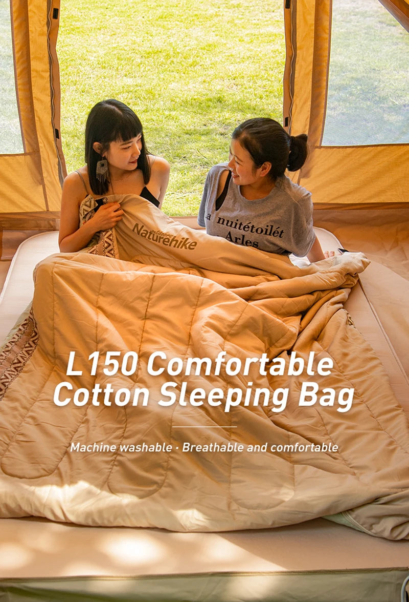 Naturehike Camping Sleeping Bag L150 Ultralight Summer Spring Fall Outdoor Sleeping Bag Spliceable Camping Gear Essentials