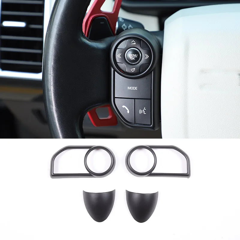 For Land Rover Range Rover Sport Voque Evoque Velar Steering Wheel Button Decorative Frame For Discovery 5/Sport