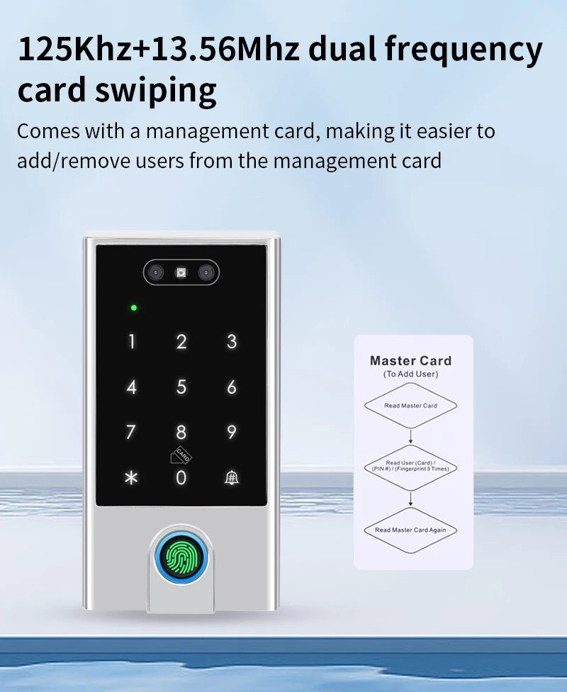 WIFI Face Wiegand 26-34 Recognition Fingerprint 125KHZ/13.56MHZ RFID Access Control Machine Card Reader Work With Tuya APP