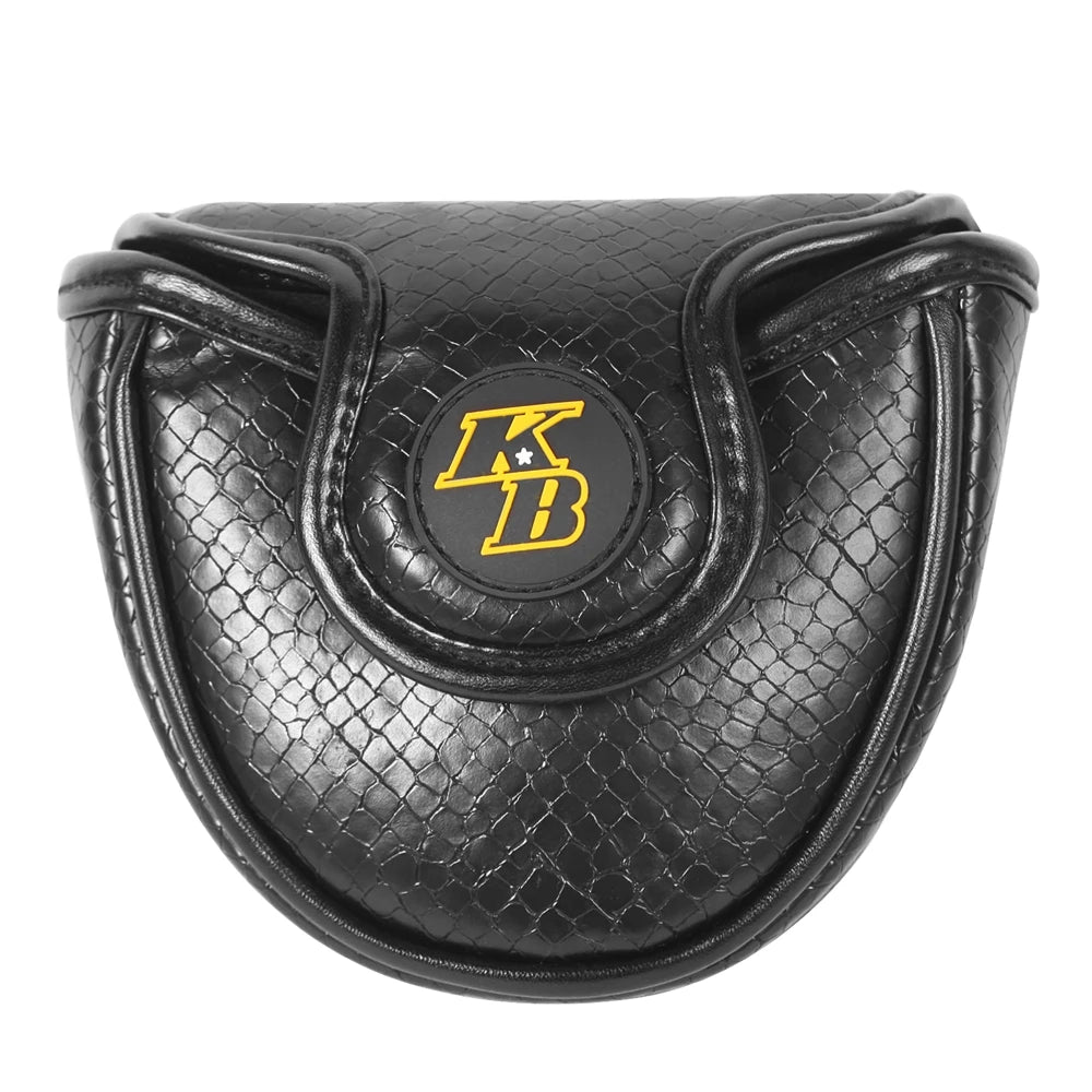 Black PU Leather Magnetic Closure BBQ Design Golf Mallet Putter Headcover Covers