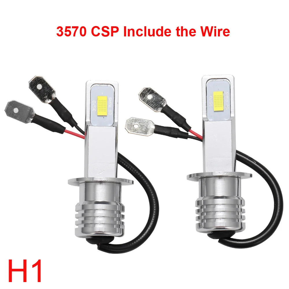 2Pcs H7 H4 LED Car Headlight H11 H8 H9 H1 H3 Car Fog Light Bulbs 9005 9006 Hb3 Hb4 Auto Driving Running Lamps 80W 12V 24V White