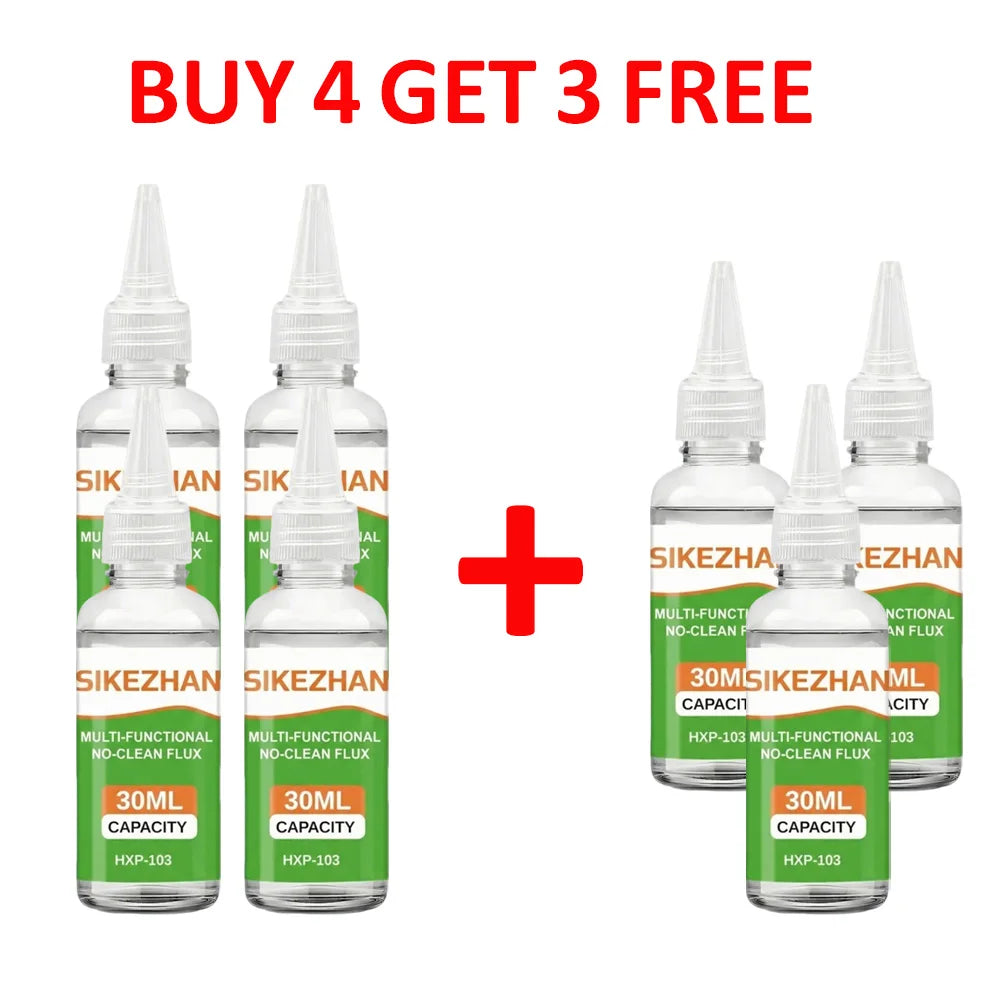Professional Solder Flux Liquid HXP-103 High Activity No-Clean Flux for Phone Motherboard Rework SMT SMD SIKEZHAN 30ml Fluid
