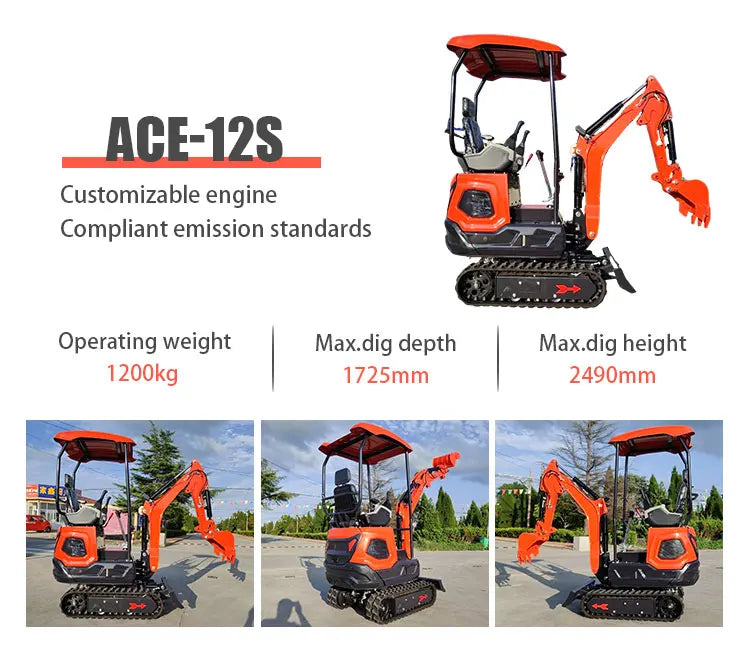 Epa Kubota Mini Excavator 2 Ton Free Shipping Mini Digger Farm Small Excavator Mini Bagger Home Excavators with Customized Color