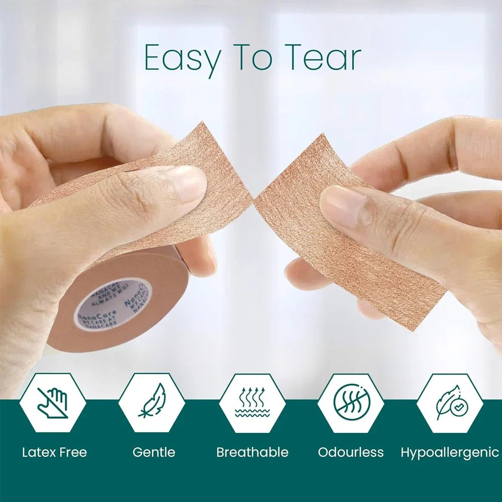 5Rolls Micropore Tape - Breathable Paper Tapes,Latex-Free Paper Surgical Tape - Individually Boxed Paper Bandage Tapes Rolls