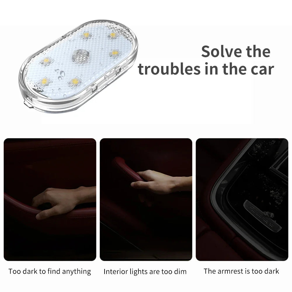 Touch Light Hand Car Roof Magic stickers Lamp Indoor Car Lighting Night Reading Light Reading Lamp Car Interior Lights
