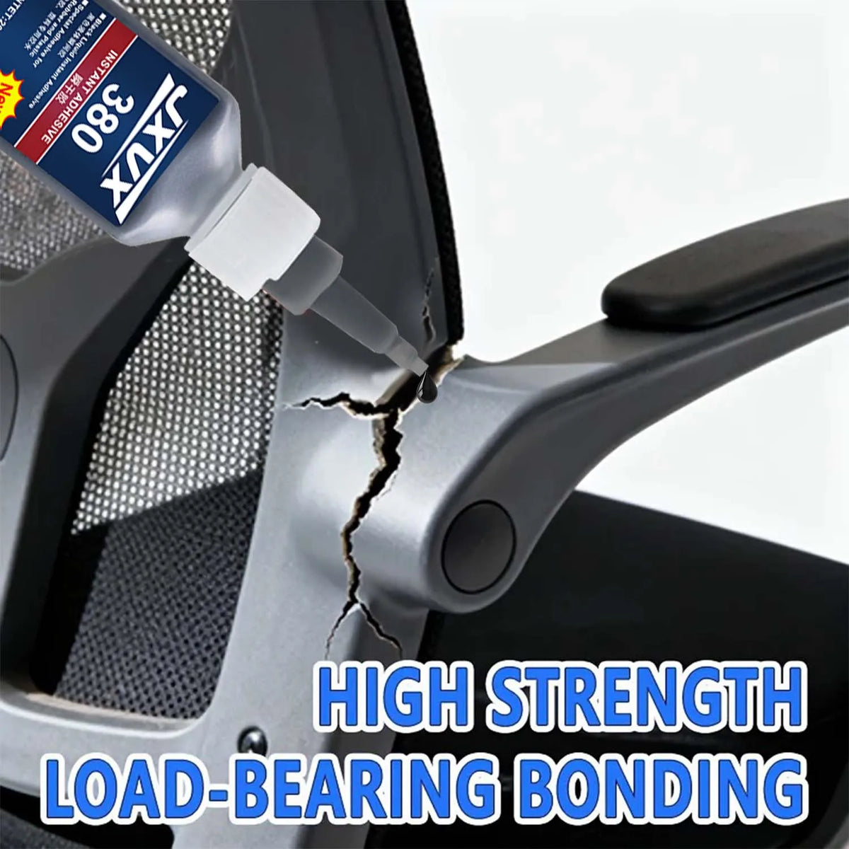 380 Strong Plastic Repair Adhesive - Waterproof Glue Instant Bonding Quickly Fixes Cracks,for ABS PP PVC Crack Fix All plastics.