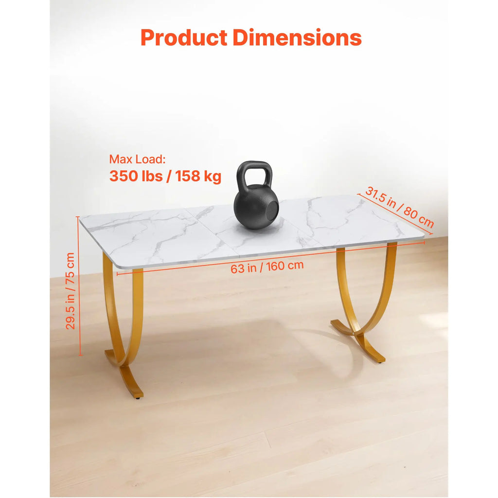 Modern Executive Large Office Desk 63\" W X 31.5\" D PC Modern Computer Table for Conference Meeting Room Business Furniture