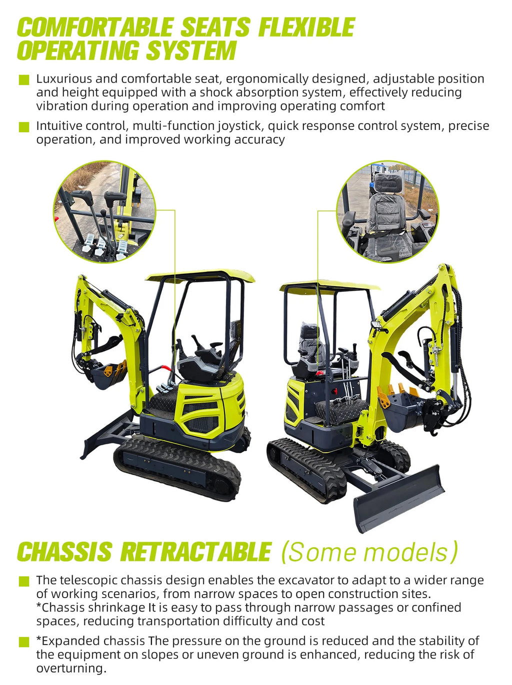 Multifunctional Mini Excavator 0.8-1 Ton Tiny Digger for Indoor Construction Narrow Space Soil Moving