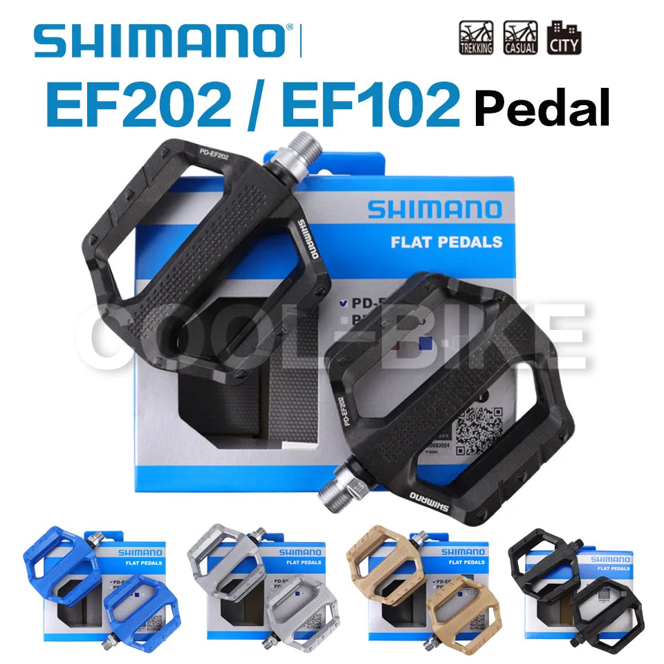 Shimano PD EF102 EF202 EF205 Pedals PD-EF202 Are Platform Pedals for MTB, Trekking and City Use That Have an Aluminum Body With