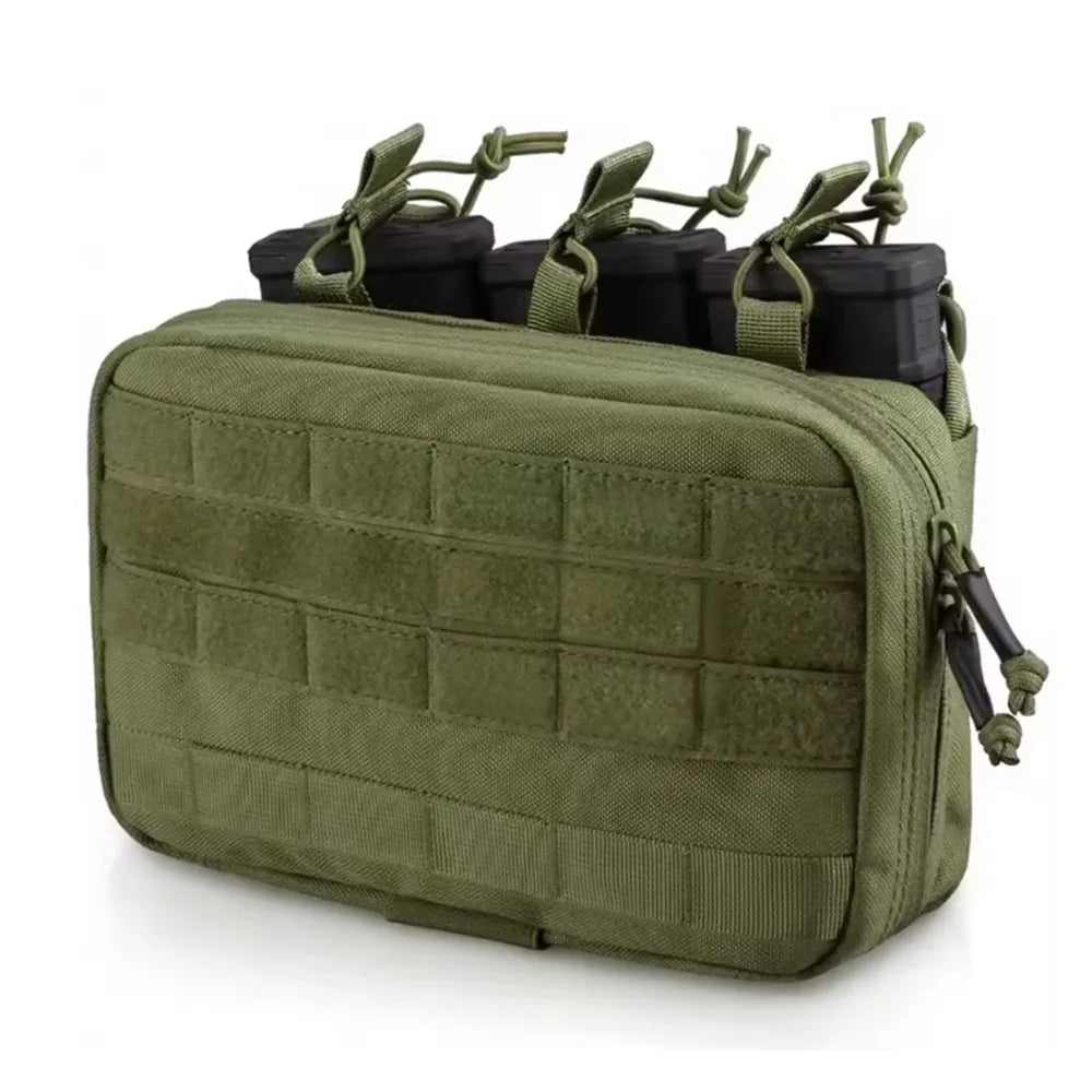 Triple Mag Pouch 5.56/.223 Tactical Magazine Pouch Molle Rifle Chargers Holder Admin Pouch EDC Organizer Detachable Molle Pouch