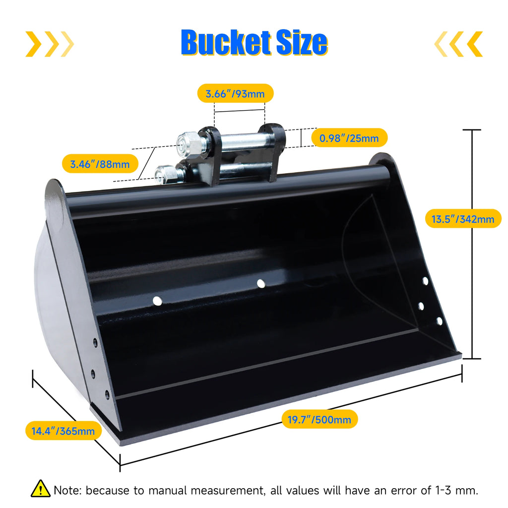 Germany Stock 500/600/800/1000mm Flat Bucket For JCB NEX Kingway Berger Kruas Mini and Other Chinese Mini Excavators