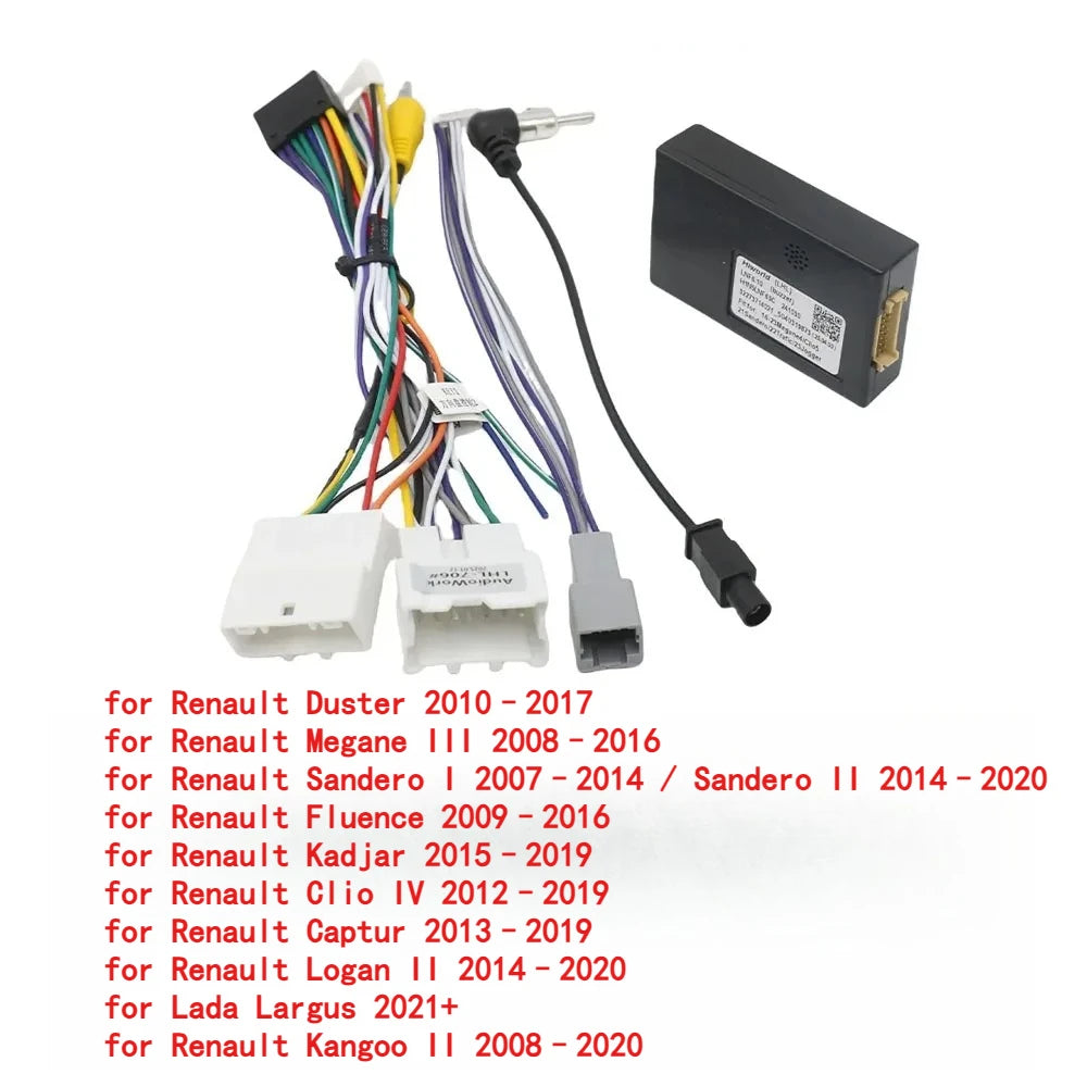 16 Pin Wiring HARNESS CANBUS For Renault Duster Megane3 Sandero Fluence Kadjar Clio4 Captur Logan 2 Sandero 2 Largus 2021 Kangoo