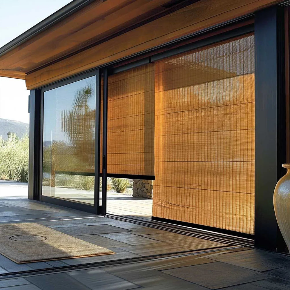 Sixinalu Sliding Doors Hurricane Resistant Door Thermal Break Aluminum Double Glaszed Exterior Interior Front Door Panel Custom