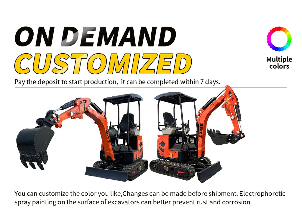2026 Customized Compact Mini Excavator 1.8 Ton Micro Digger With Tracked Chassis - Ideal For Indoor/Outdoor Digging Planting