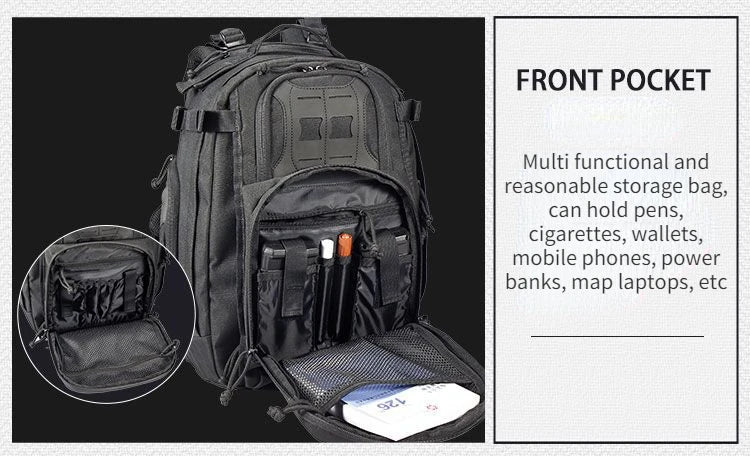 YAKEDA 40L Tactical Backpack Sports Backpack Outdoor Picnic Camping Waterproof Mountaineering Backpack