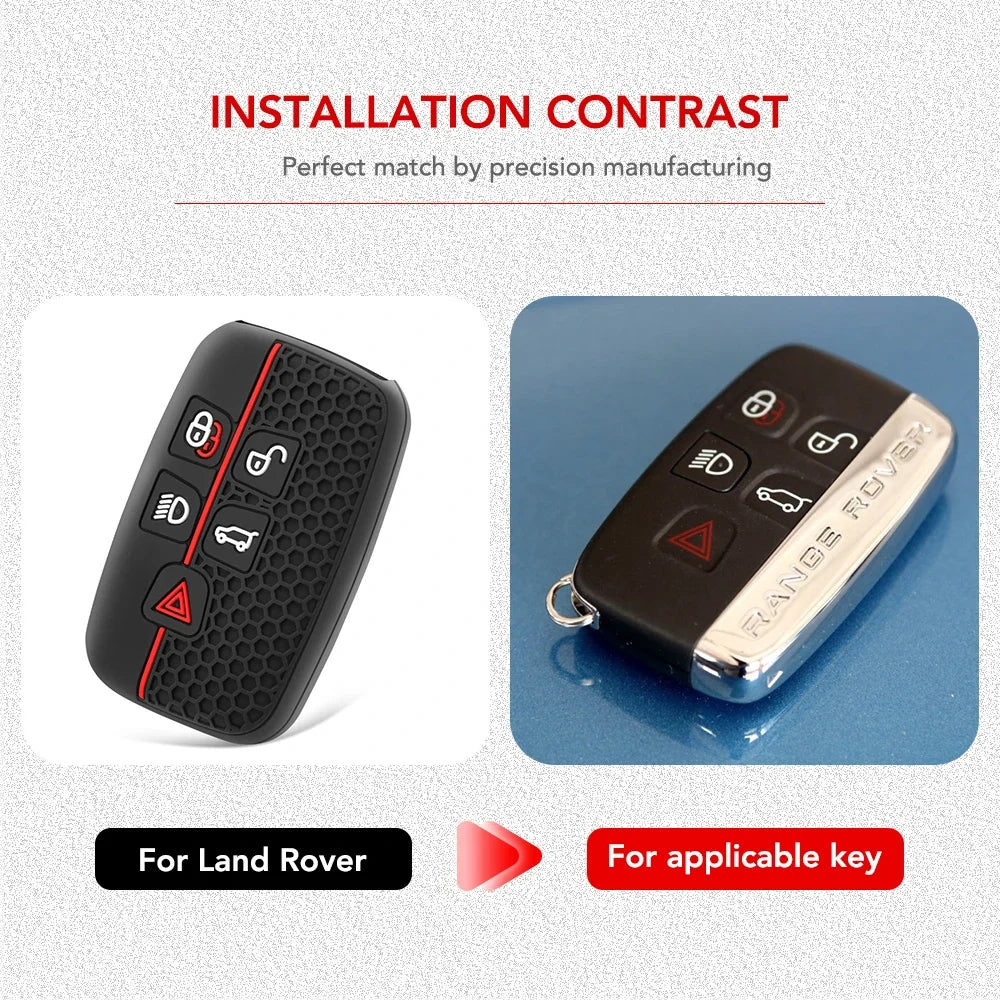 Car Remote Key Case Cover Shell for Land Rover Range Rover Sport Evoque Freelander Velar Discovery 4 Jaguar XE XJ XF Guitar