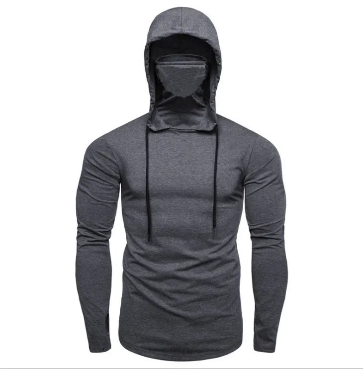 2026 Men Solid Color Hoodies Autumn Leisure Fitness Sweatshirt Men's Thin Sweater Hooded Long-Sleeved Hoodie M-5XL