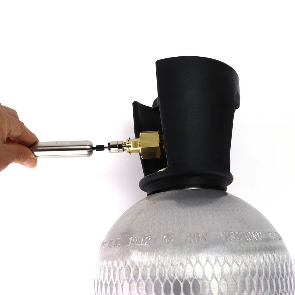 New HPA CO2 Refill Needle Charger Adapter Adaptor Fit W21.8(DIN477) CGA320 G3/4 CO2 Bottle