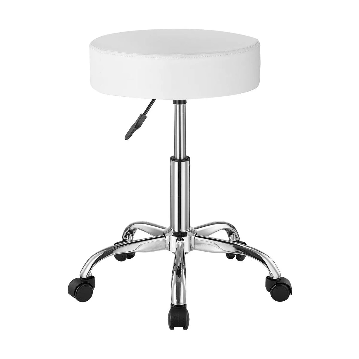 "Salon Furniture 450 LBS Capacity Height Adjustable Swivel Rolling Stool with Thickened PU Leather Seat"